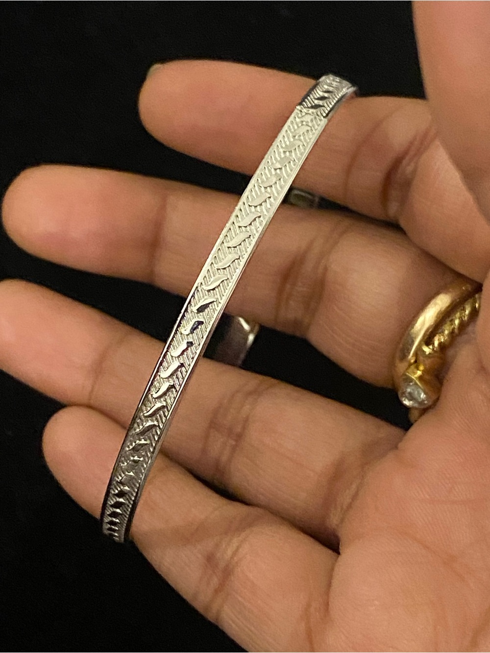 925 Sterling Silver Engraved Bangle Bracelet